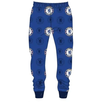 Image of Chelsea F.C. Official Men`s FC Loungewear Pants Pyjama PJ Bottoms Lounge Nightwear for Men (M), Blue