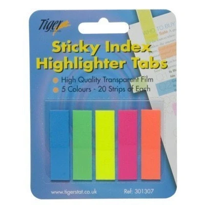 Image of Pack of 200 Sticky Notes Index it Tabs Page Markers Post School Revision Book