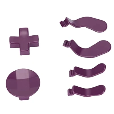 Image of D Pads Paddles, Metal Stainless Steel Gamepad Buttons Replacement, Game Controller Accessories Compatible for Xbox One Elite Series 2(Purple)