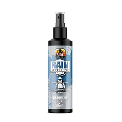 Image of Ride Guard Bike Wear Rain Waterproofing Spray That Repels Water, Muck and Dirt Clothes &amp; Shoes Protector, 250ml, Clear