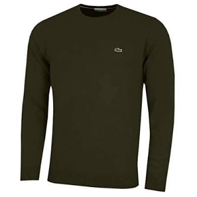 Image of Lacoste Wool Mens Green Sweater Size Small