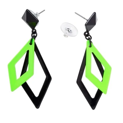 Image of Widmann 03541 rhombus earrings, one size, neon colour
