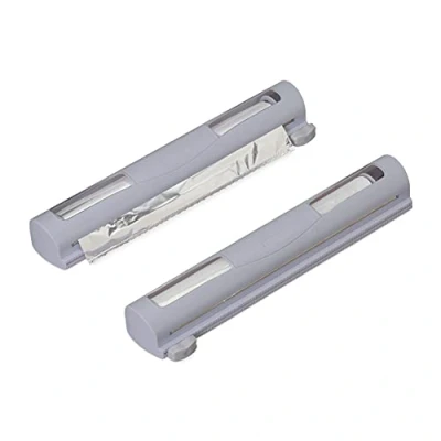 Image of Relaxdays 10034376 Cutter Set of 2 for Aluminium &amp; Cling Film, Viewing Window, Smooth Separation, Foil Dispenser, Grey, Polypropylene (PP) Metal