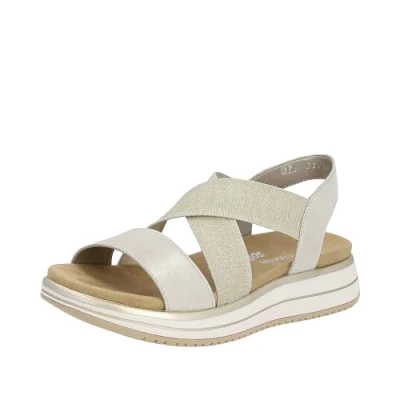 Image of Remonte Women&#039;s D1j50 Sandal, Shell Beige Gold 90, 4 UK