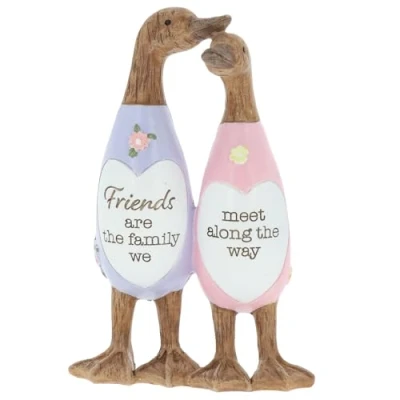 Image of Shudehill Giftware Daisy Message Cute Wooden Duck Ornament Mum, Nan, Friends, Family and More Sentimental Messages, Gift Ideas For Her (Friends)