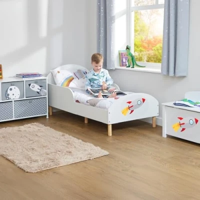 Image of Liberty House Toys Kids Toddler Bed, Rocket