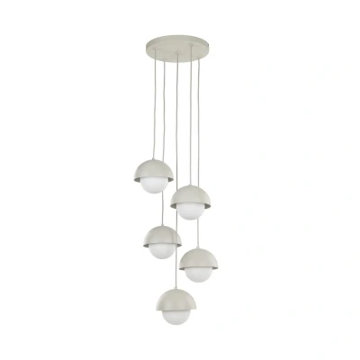 Image of Bono Cluster Pendant Ceiling Light White 5xG9