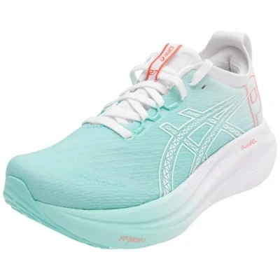 Image of Asics GEL Nimbus Road running shoes, Women&#039;s, Size: 7, Illuminate mint / white Synthetics