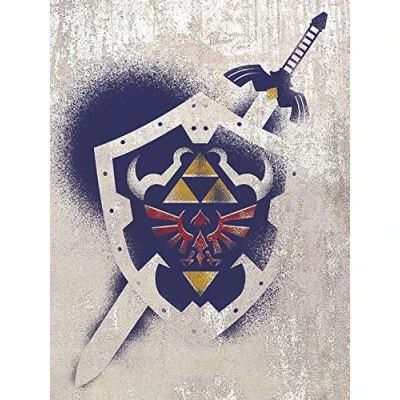 Image of The Legend of Zelda WDC12105 30 x 40 cm Hylian Shield Canvas Print, Multi Colour, 3.8