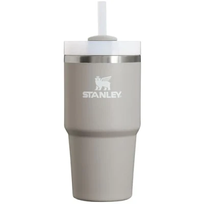 Image of Stanley Quencher H2.0 FlowState Stainless Steel Vacuum Insulated Tumbler with Lid and Straw for Water, Iced Tea or Coffee, Smoothie More, Ash, 20oz