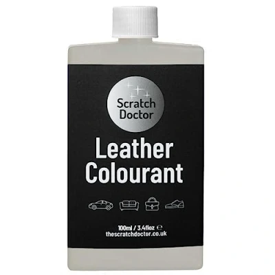 Image of Scratch Doctor Leather Colourant Restore &amp; Repair Faux Vinyl Paint for Furniture Sofas Car Seats Shoes Handbags (Ivory, 100ml)