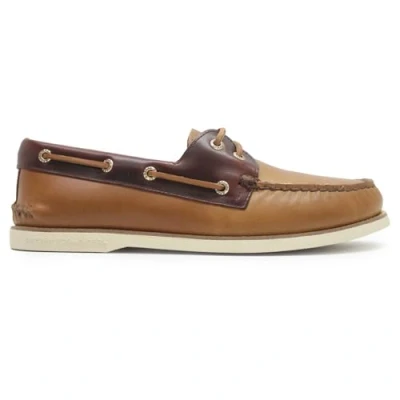 Image of Sperry Gold Authentic Original 2 Eye Full Grain Leather Men&#039;s Boat Shoes
