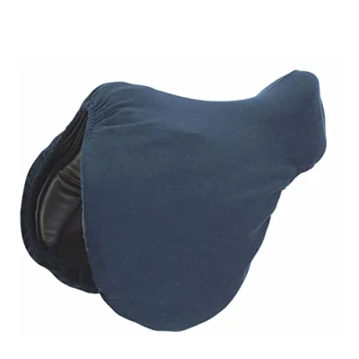 Image of Shires Fleece Saddle Cover Navy 17 18in