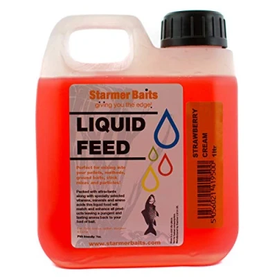Image of starmerbaits Liquid feed / 1ltr Strawberry cream