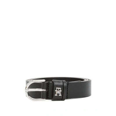 Image of Tommy Hilfiger Women’s 2.5 cm Essential Effortless Leather Belt, Black (Black), 29.5 inches