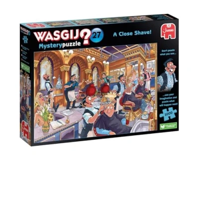 Image of Wasgij Mystery 27, A Close Shave Unique 1000 Piece Jigsaw Puzzles for Adults Colourful, Challenging &amp; Brainteasing Pcs Puzzle 100% Recycled Cardboard Pc Jumbo