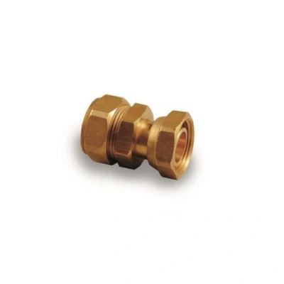Image of Plumbright Compression Swivel Straight Tap Connector 15mm x 3/4&quot; G32707515