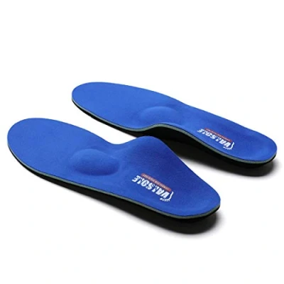 Image of VALSOLE Orthotic Insole High Arch Foot Support Soft Medical Functional Insoles, Insert for Severe Flat Feet,Plantar Fasciitis,Feet Pain, Valgus Man and Woman (4.5 5 UK 240mm, Blue)