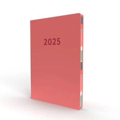 Image of Collins Edge Mira 2025 Diary A5 Week to View and Bullet Journal Pink (EDMR153.50 25) Weekly Planner with Soft Touch Covers Coloured Page Edges