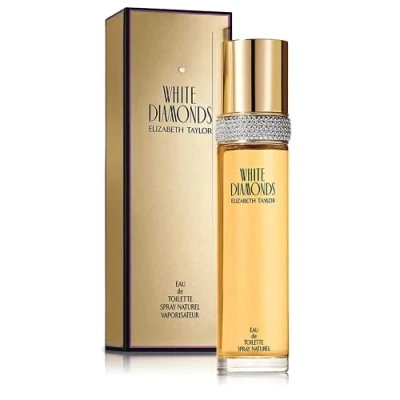 Image of Elizabeth Taylor White Diamonds Eau de Toilette Spray, 100ml, Floral Chypre Fragrance, Celebrity Perfume for Women