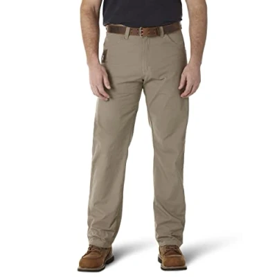 Image of Wrangler Riggs Workwear Men&#039;s Ripstop Technical Pant Work Utility, Dark Khaki, 33W x 30L