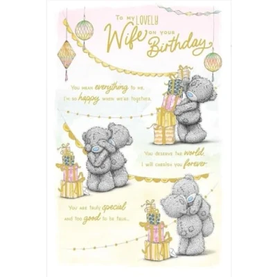 Image of Me To You Bear Lovely Wife Verse Birthday Card