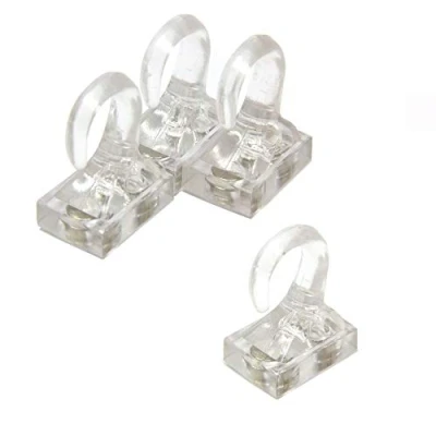 Image of Magnet Expert® Clear Plastic Magnetic Hooks 2kg Pull (26 x 19 38mm) (Pack of 5)