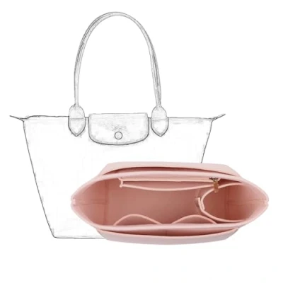Image of D.DUO Bag Insert Organizer, purse accessories, Suitable For Longchamp long handle tote organizer (Pink,L(LongHandle))