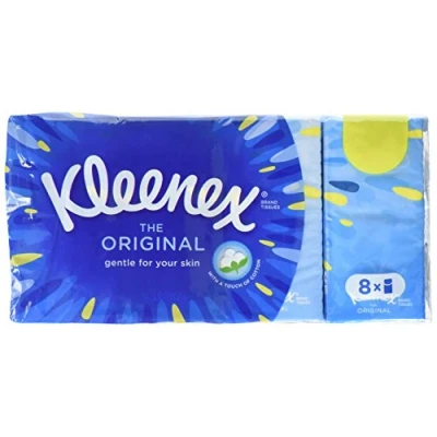 Image of Kleenex Original Pocket Pack Tissue (Pack of 4, Total 32)