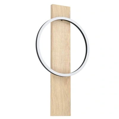 Image of Eglo Lighting Boyal Integrated Led Wall Light Black, Brown
