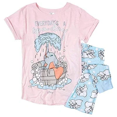 Image of Ladies/Girls Official Character Dumbo Spa Day Pyjama Setyjamas Size 12/14