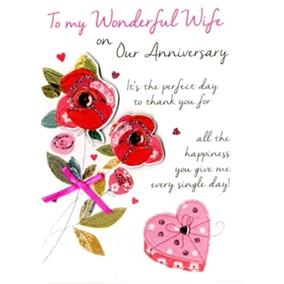 Image of Wife On Our Anniversary Greeting Card Second Nature Just To Say Cards