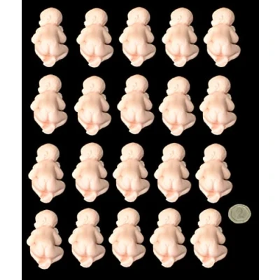 Image of 3D Babies sugarcraft toppers Sugar Cupcake Cake Decoration (20 x Babies)