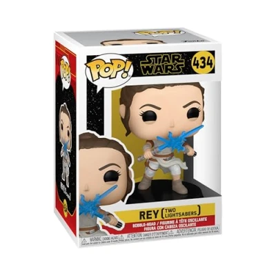 Image of Funko Pop! Star Wars: SWEp9 Rey Skywalker With 2 Light Sabers Collectable Vinyl Figure Gift Idea Official Merchandise Toys for Kids &amp; Adults Movies Fans Model Collectors