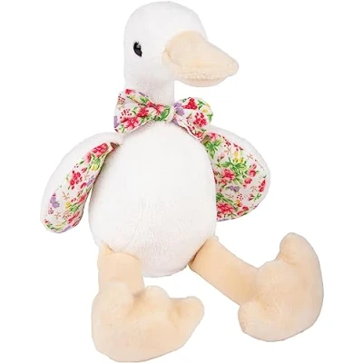 Image of Suki Gifts International 14425 Ditsy Floral Delphi Duck Cuddly Toy, Multi Colour