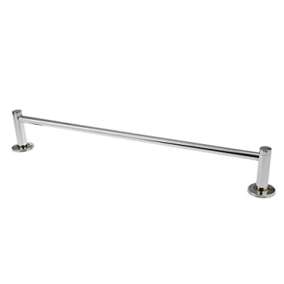 Image of 60cm Single/Double Bars Towel Rail Rack Chrome Stainless Steel Bathroom Kitchen Wall Mounted Hanger Single Bar