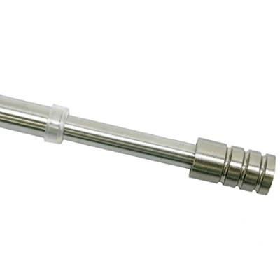 Image of Gardinia Curtain bar Ø 10 mm 80 110, Metal, Stainless Steel Finish, 110 cm