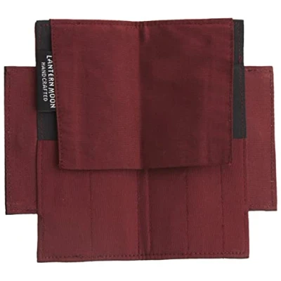 Image of Lantern Moon Dahlia (Maroon) Mindy Handcrafted Accessory Sleeve with Magnetic Closure 1 Piece