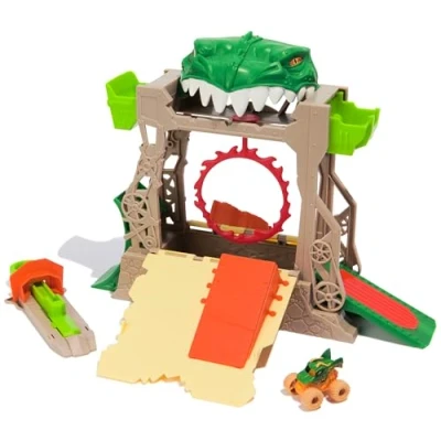 Image of Monster Jam, Dragon Dungeon of Doom Playset, Mini Jams, Exclusive Die Cast Truck 1:87 Scale, Kids’ Toys for Boys Aged 3 4 5 6+
