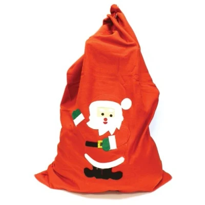 Image of Giant Deluxe Felt Christmas / Xmas Santa sack 90cm x 62cm with on the (i.e. Stocking Ideal Pre Gift) by Concept4u