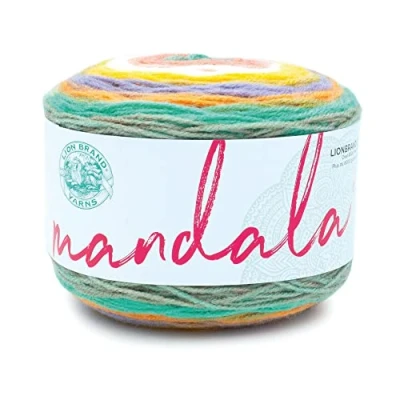 Image of Lion Brand Yarn Mandala Yarn, Multicolor for Crocheting and Knitting, Craft 1 Pack, Pixie