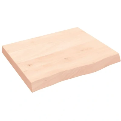 Image of vidaXL Table Top 60x50x(2 6) cm Untreated Solid Wood Oak