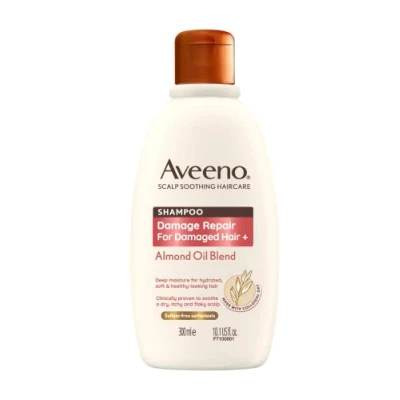 Image of Aveeno Damage Repair Almond Oil Scalp Soothing Shampoo for Damaged Hair 300ml