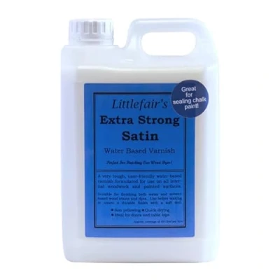 Image of Littlefair&#039;s Varnish for Wood 5ltr X Strong &amp; Fast Drying Water Based Interior Polyurethane Finish Lacquer Clear Coat Coating Protector Satin
