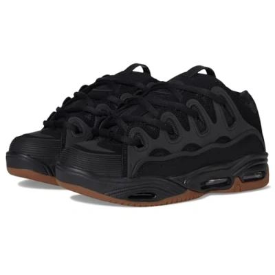 Image of Osiris Men&#039;s D3 2001 Skate Shoe, Black/Black/Gum, 12 UK