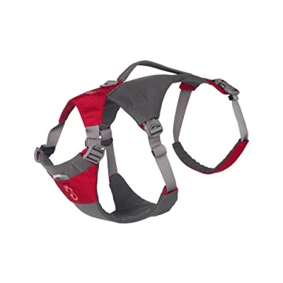 Image of Mountain Paws Reflective Adjustable Anti Choke Dog Harness with Handle for Running, Walking and Hiking,Red,Large