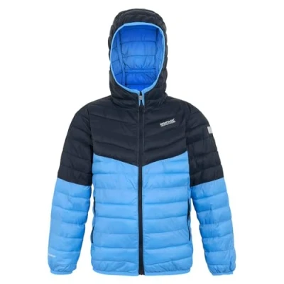 Image of Regatta Kids Water repellent Hillpack III Hooded Jacket Elysium Blue Navy, Size: 15 16 Years