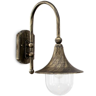 Image of Cima 1 Light Outdoor Dome Wall Brass IP43, E27