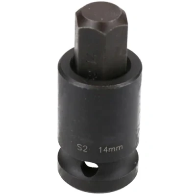 Image of M14 x 55mm 1/2 Drive Short Impact Impacted Allen Hex Key Socket