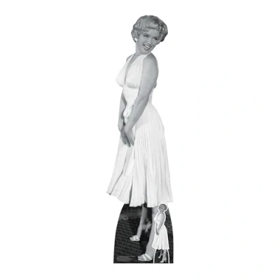 Image of Star Cutouts SC2383 Marilyn Monroe White Ivory Cocktail Dress Cardboard Cutout With Mini